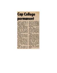 Cap College permanent
