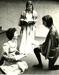 Theatre (?) students perform in costume
