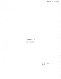 Faculty Handbook
