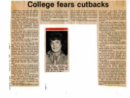 College fears cutbacks