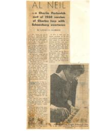 A Charlie Parkerish sort of 1960 version of Charles Ives with Schoenberg overtones