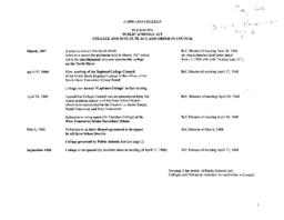 Capilano College Plebiscite: Public Schools Act: College and Institute Act and Order in Council