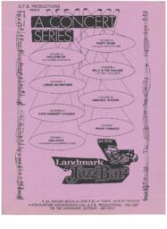 A Concert Series at the Landmark Jazz Bar