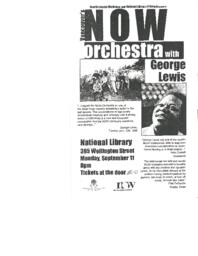 Now Orchestra with George Lewis
