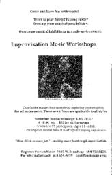 Improvisation Music Workshops