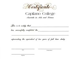 Capilano College Associate in Arts and Science Certificate
