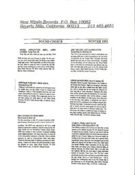 Sound Choice Winter 1991