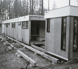 Prefabricated building construction at Lynnmour campus.