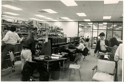People studying in the library