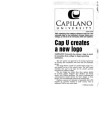 Cap U creates a new logo: Capilano University has chosen a logo to mark its transition from college to degree-granting institution
