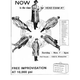 NOW is the time for HEAD EXAM #7: Free improvisation at 10,000 psi