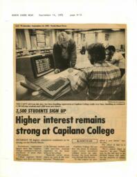 Higher interest remains strong at Capilano College