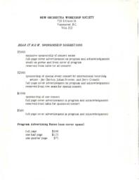 Hear it N.O.W. Sponsorship Suggestions