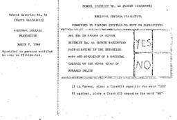 Plebiscite results