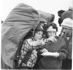 Students backpacking