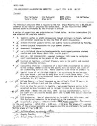 Notes from 10th Anniversary Co-Ordinating Committee