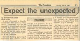 Expect the unexpected: Review