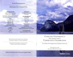 Capilano University's Squamish Campus Community Celebration: To celebrate the inauguration of Capilano University
