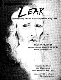 Cap Theatre presents Lear: A contemporary version of Shakespeare's King Lear