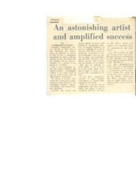 An astonishing artist and amplified success