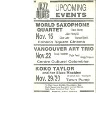 Pacific Jazz & Blues Festival: Upcoming Events