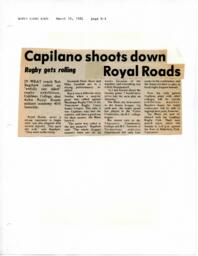 Capilano shoots down Royal Roads: Rugby gets rolling
