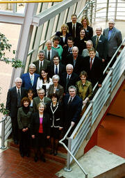 Group photo at university announcement