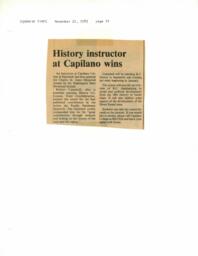 History instructor at Capilano wins