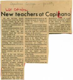 New Teachers at Capilano