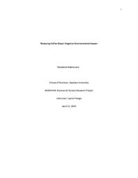 Reducing coffee shops' negative environmental impact