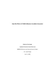 How the effects of FOMO influence Canadian consumers