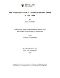 The unpopular culture of online fandom and where to find them