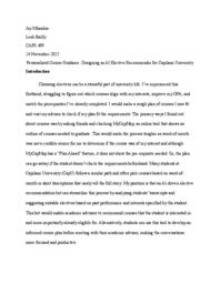 Personalized course guidance: Designing an AI elective recommender for Capilano University